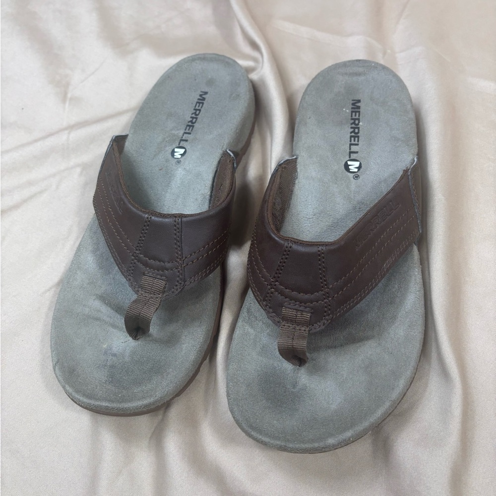 Merrell Men's Dark Brown Flip-Flops